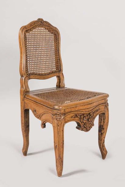 Two transformed beechwood commode chairs...