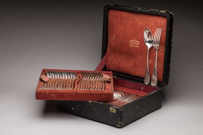 Twenty-four silver entremets cutlery sets,...