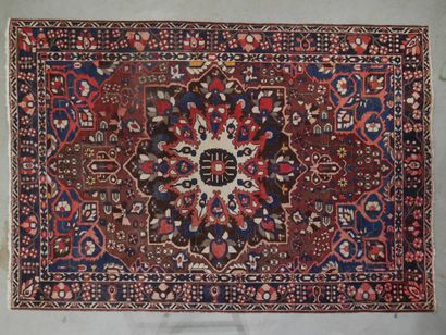 Tapis Bakthiar (chaîne et trame en coton,...