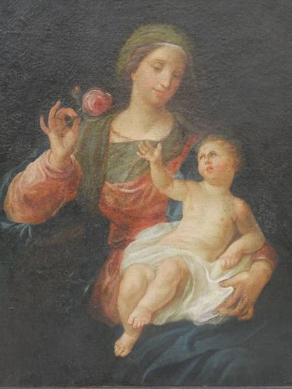 Ecole de la fin du XVIIe, début XVIIIe siècle,
Vierge...