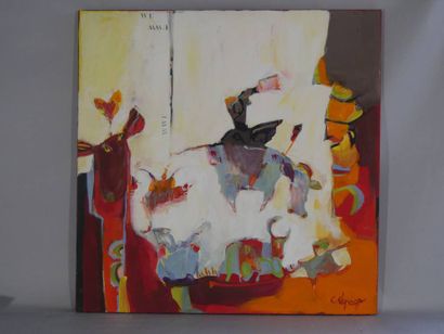 LEPAGE Catherine (née en 1953)
Cavalier,
Peinture...