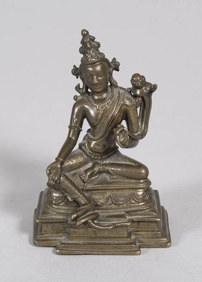 INDE, CASHEMIRE - Vers 1900
Statuette de...