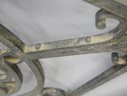 Paire de grilles en fer forgé à décor de...
