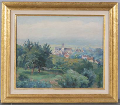 PAILLER Henri (1876 - 1954)
L'église au centre...