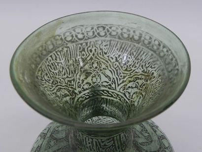 Acid-etched Syrian mosque lamp
(wear)
Height:...