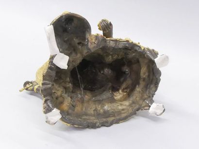 Ganesh, bronze-like metal statue with 2 patinas....