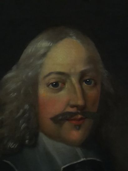 Portrait d'Antoine Dufour en buste avec armoiries,...