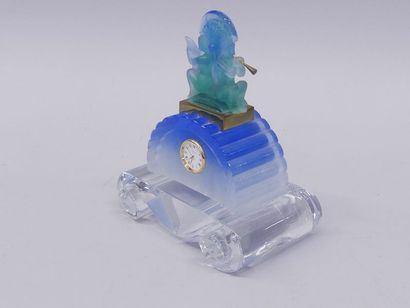 DAUM - Glass paste clock circa 1980-90 with...