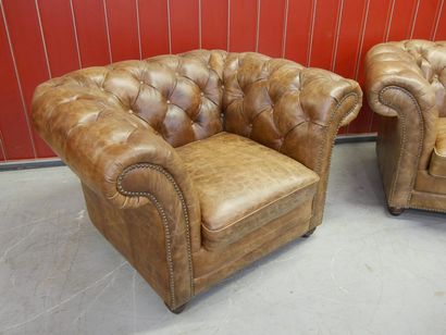 MODERN WORK IN THE CHESTERFIELD STYLE
Pair...