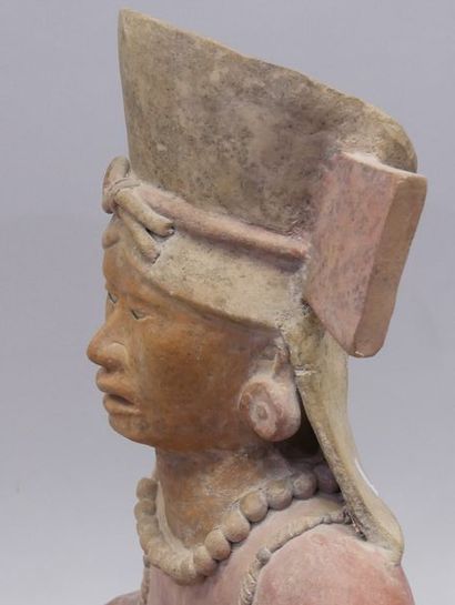 Aztec terracotta statue of the Sun God. 
height...