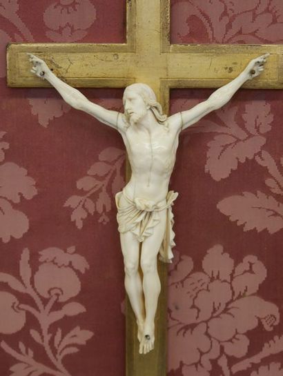 Crucifix consisting of an 18th-century gilded...