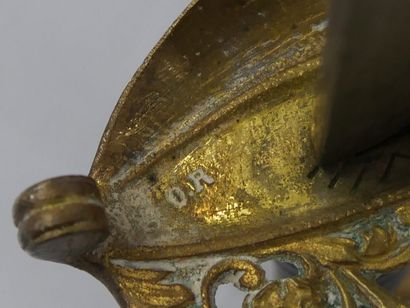 Child's saber. Brass mounting and filigreed...