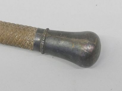 Set of a hunting whip, deer antler handle...