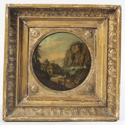 Ecole du XVIIIe siècle,
Bergère avec ses...