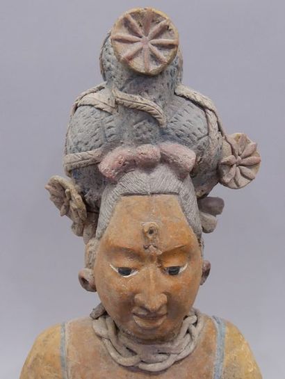 Aztec terracotta statue of the Earth Goddess.
(small...