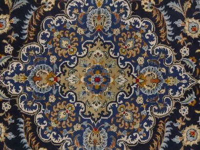 Keshan hand-knotted wool Persian rug with...