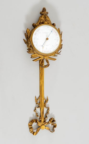 Louis XVI-style ormolu barometer, dial marked...