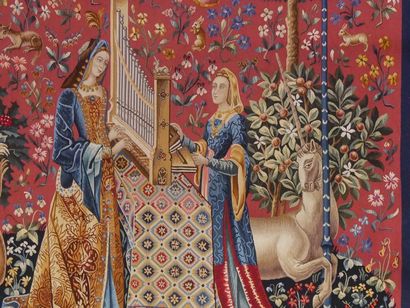 AUBUSSON - Femmes à leur musique, medieval-style...