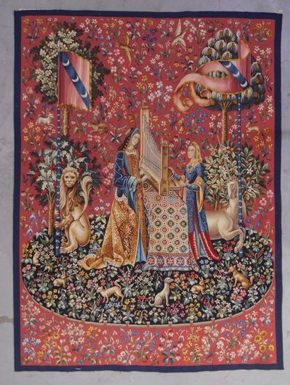 AUBUSSON - Femmes à leur musique, medieval-style...