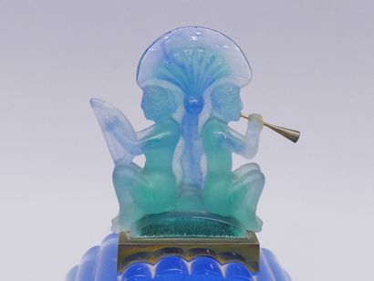 DAUM - Glass paste clock circa 1980-90 with...