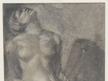 PORTIER Michel (born 1954)
Academy,
Charcoal...