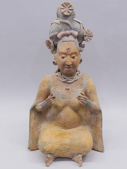 Aztec terracotta statue of the Earth Goddess.
(small...
