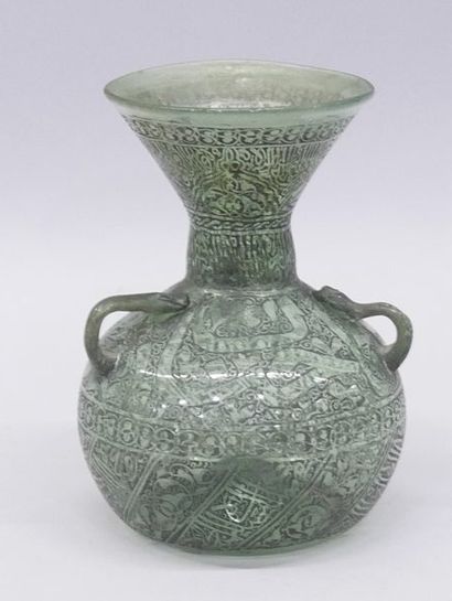 Acid-etched Syrian mosque lamp
(wear)
Height:...