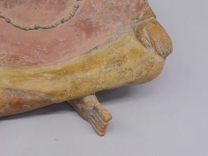 Aztec terracotta statue of the Sun God. 
height...