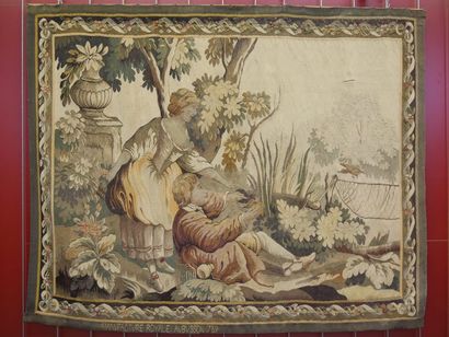 Tapisserie, scène galante,
Modèle exécuté...