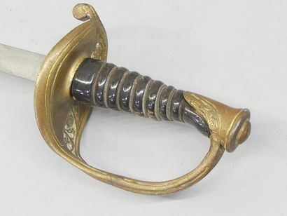 Child's saber. Brass mounting and filigreed...