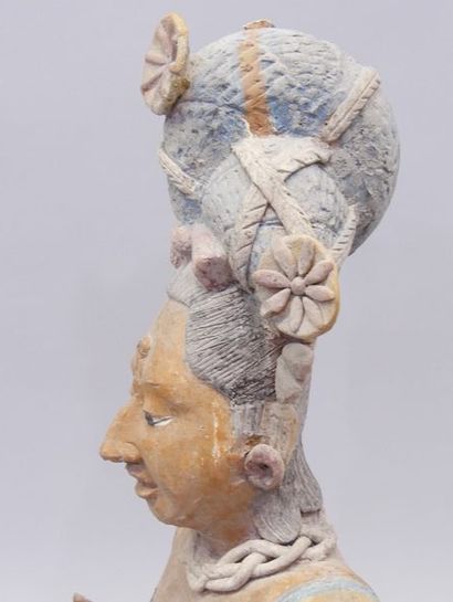 Aztec terracotta statue of the Earth Goddess.
(small...