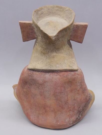 Aztec terracotta statue of the Sun God. 
height...