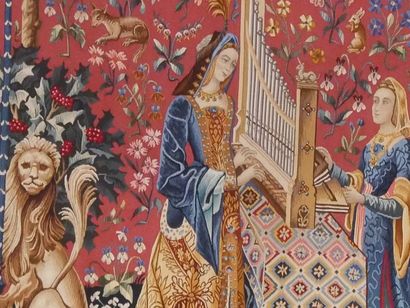 AUBUSSON - Femmes à leur musique, medieval-style...