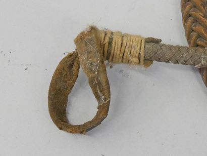 Set of a hunting whip, deer antler handle...