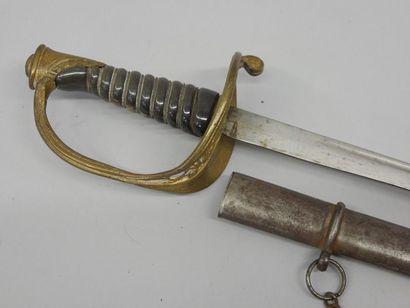 Child's saber. Brass mounting and filigreed...