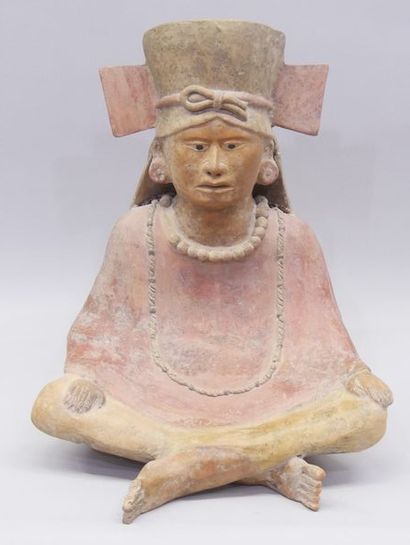 Aztec terracotta statue of the Sun God. 
height...