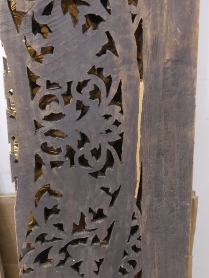 Large openwork gilded wood panel. China
180...