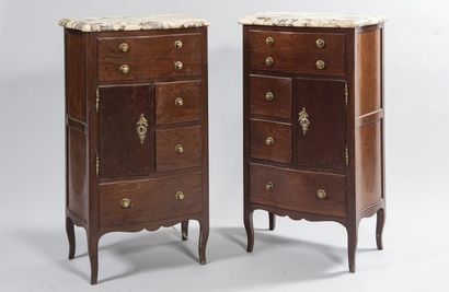 Pair of solid mahogany 