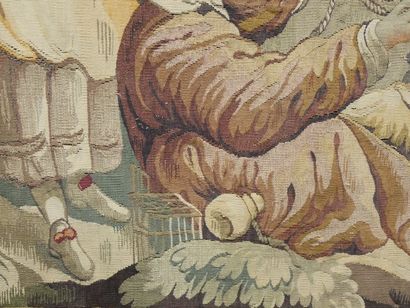 Tapisserie, scène galante,
Modèle exécuté...