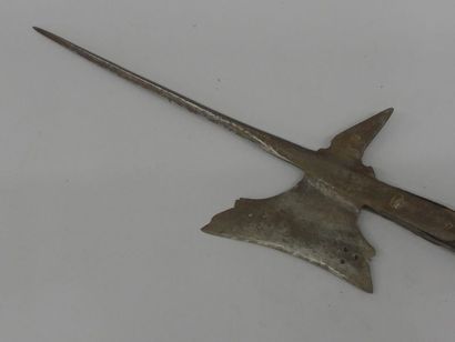 Antique wrought-iron halberd, consisting...
