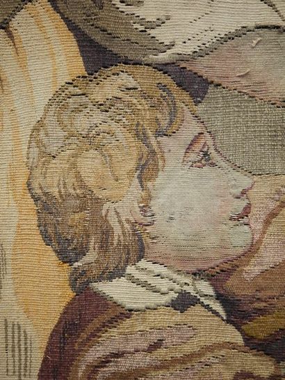 Tapisserie, scène galante,
Modèle exécuté...