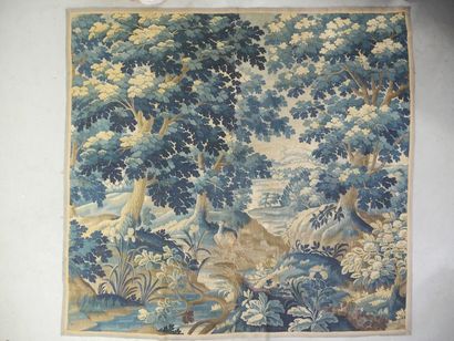 Aubusson tapestry depicting a bird in greenery....