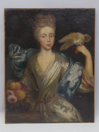 18th century school,
Portrait of a woman...