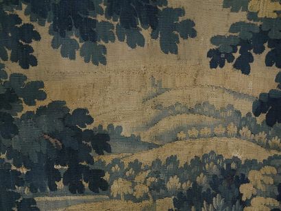 Aubusson tapestry depicting a bird in greenery....
