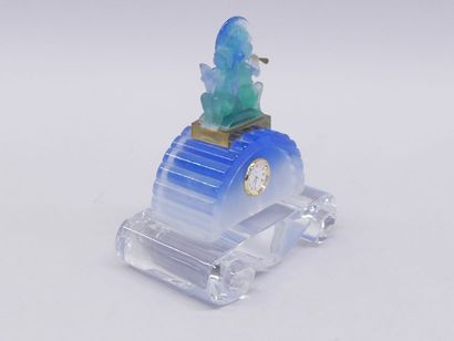 DAUM - Glass paste clock circa 1980-90 with...
