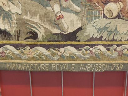 Tapisserie, scène galante,
Modèle exécuté...