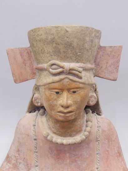 Aztec terracotta statue of the Sun God. 
height...