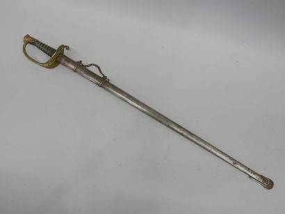 Child's saber. Brass mounting and filigreed...