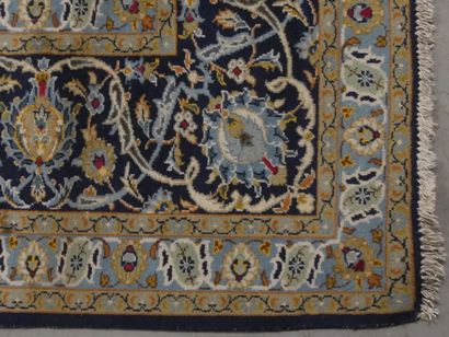 Keshan hand-knotted wool Persian rug with...