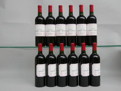12 B CHATEAU LYNCH BAGES (Caisse Bois d'origine)...